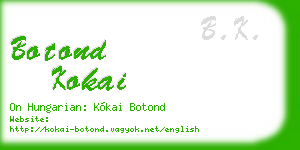 botond kokai business card